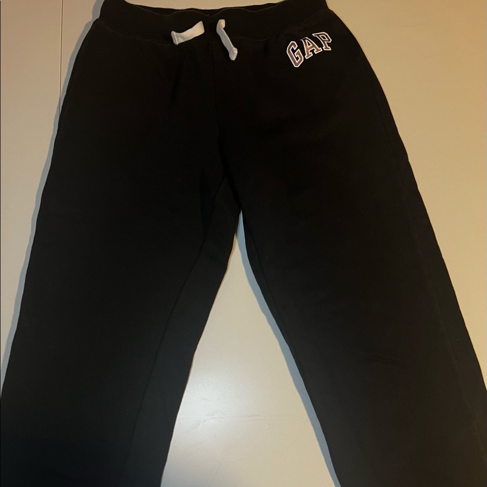 2 Gap girls black and burgundy sweatpants